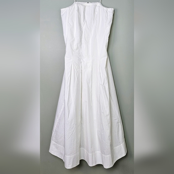 Mare Mare x Anthropologie White Strapless Seamed A-Line Midi Dress, XL - Picture 6 of 15